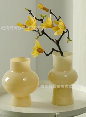 ins风简约复古中古玻璃花瓶水培鲜花插花器家居摆件桌面装饰道具