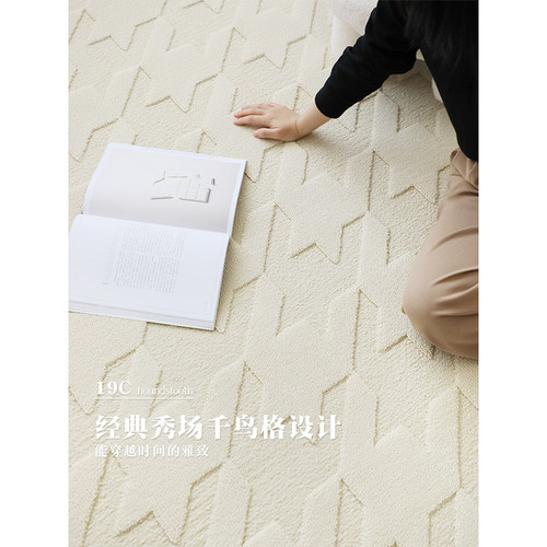 casln硅藻丝立体浮雕地毯客厅