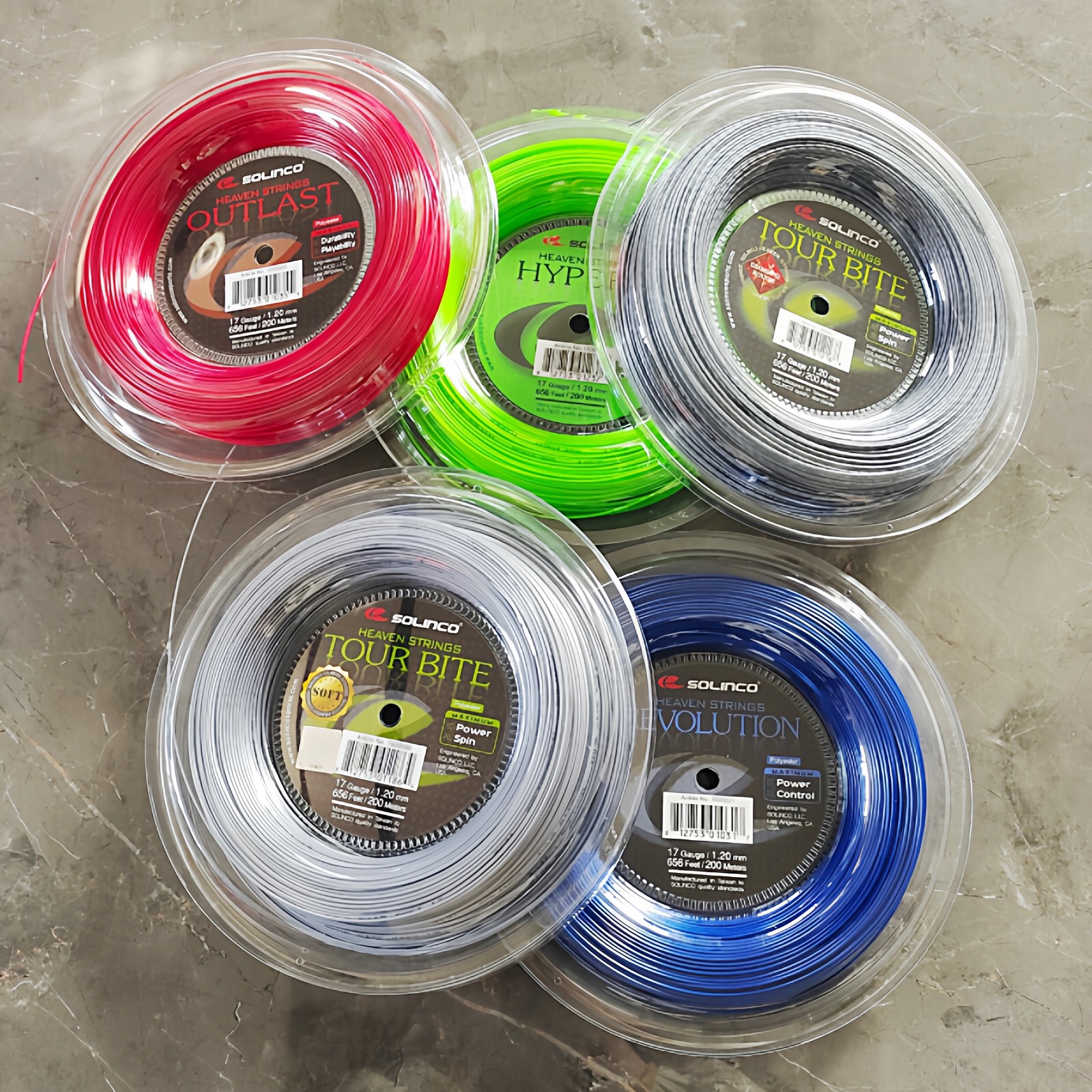 Solinco索林科Hyper-G网球线五角聚酯线硬线球拍线散剪线TOURBITE,运动/瑜伽/健身/球迷用品,网球线,淘宝优惠券,粉丝福利购,淘宝优惠卷