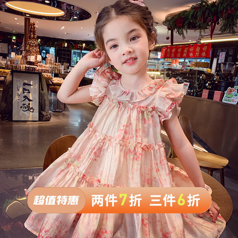 【午后花园】法式田园碎花公主裙