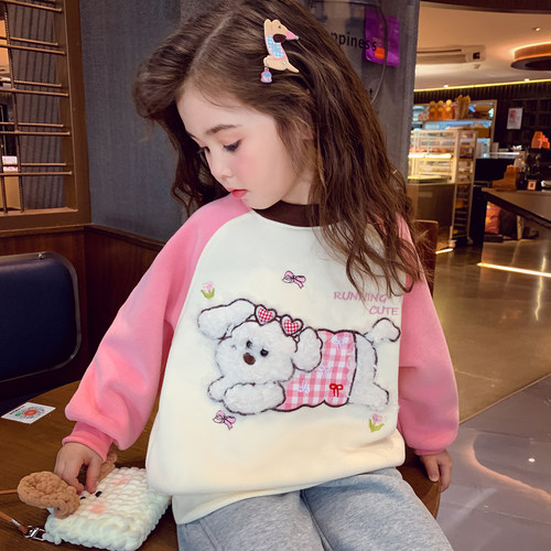 【可爱小狗】一体绒卡通卫衣