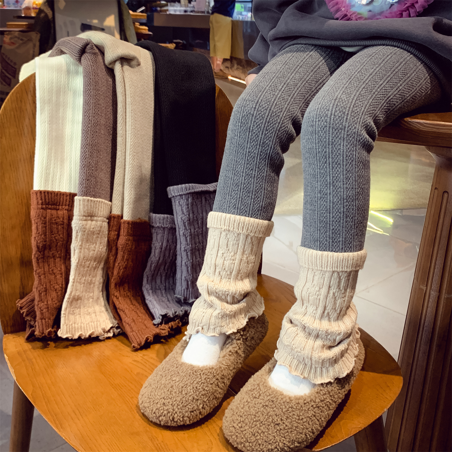 380克婴儿绒！时髦堆堆袜打底裤