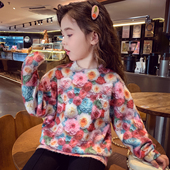 女孩线衣 儿童宽松百搭针织衫 米米哈罗女童仿貂绒毛衣冬装 2025新款