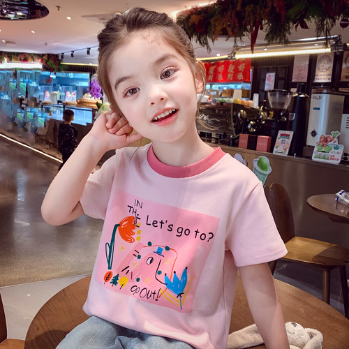 女童夏装可爱卡通印花T恤