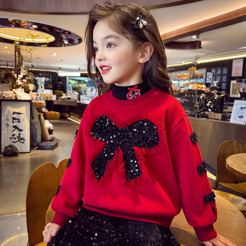 【钟爱蝴蝶结】加绒保暖卫衣