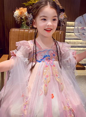 女童汉服公主裙女孩连衣裙夏装2026新款超仙雪纺汉服儿童古装襦裙