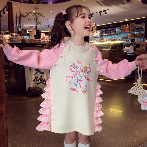 【软萌K蒂酱】拼接网纱卫衣裙