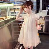 儿童连衣裙国风网纱小飞袖 女童旗袍裙夏装 2026新款 洋气小女孩裙子