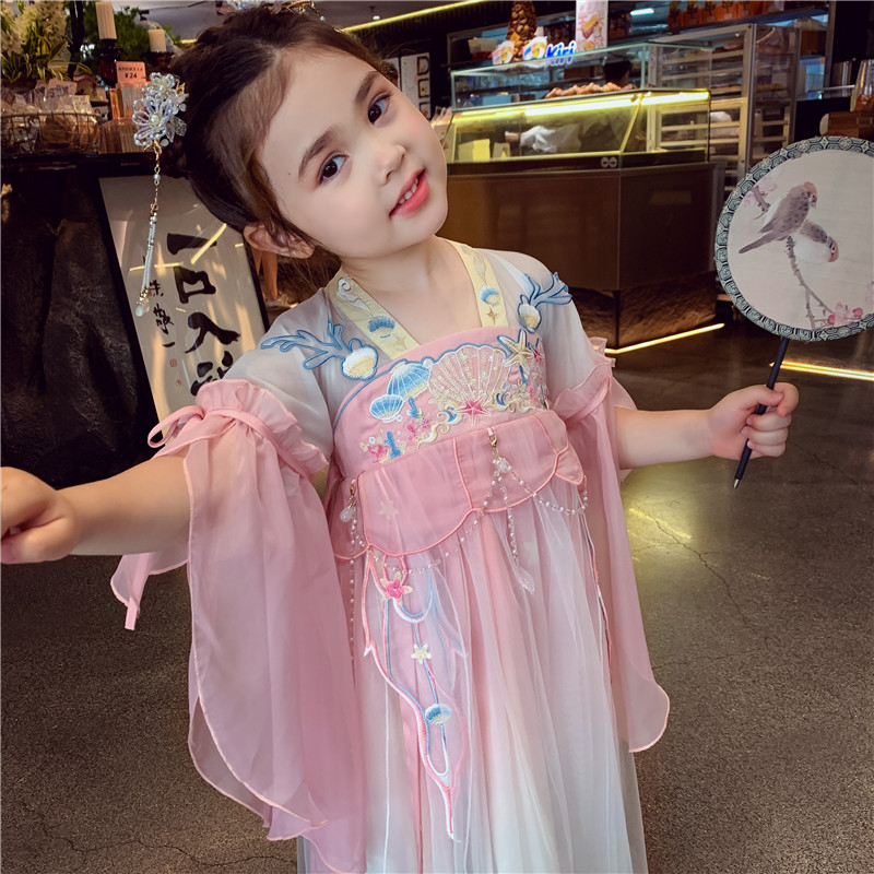 女童汉服夏装2025新款儿童中国风连衣裙洋气公主裙小女孩超仙襦裙