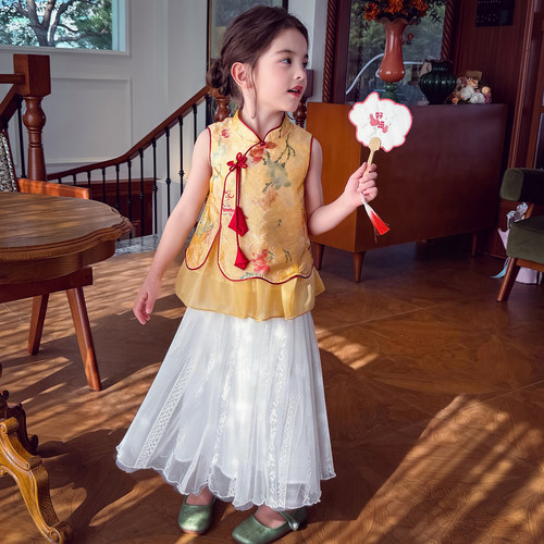 女童新中式汉服夏季新款两件套
