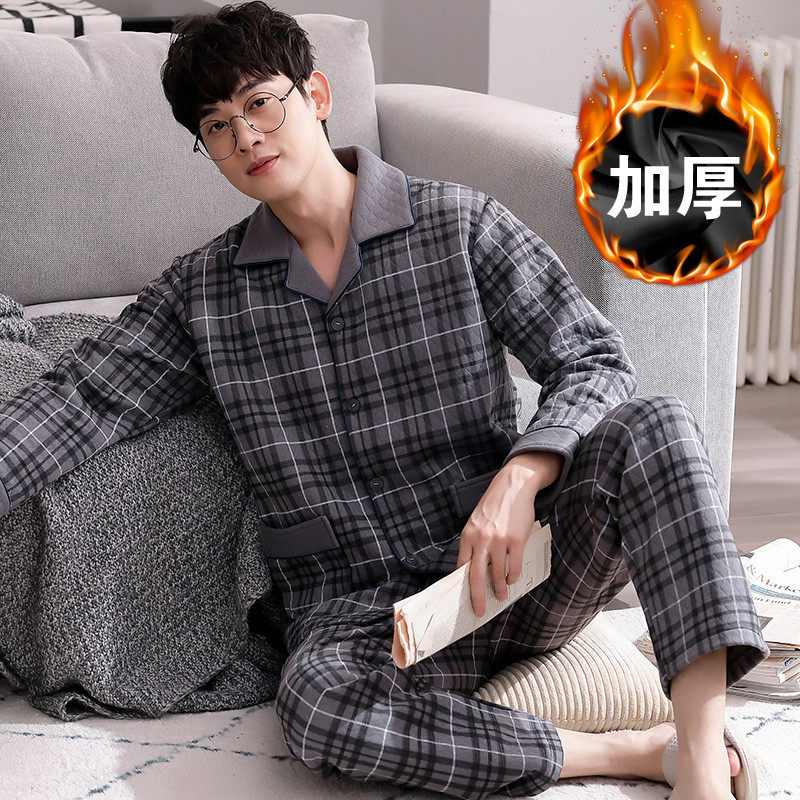 加厚纯棉睡衣男2025年新款秋冬空气棉厚冬季男士秋冬款棉套装男款,女士内衣/男士内衣/家居服,睡袍/浴袍,淘宝优惠券,粉丝福利购,淘宝优惠卷