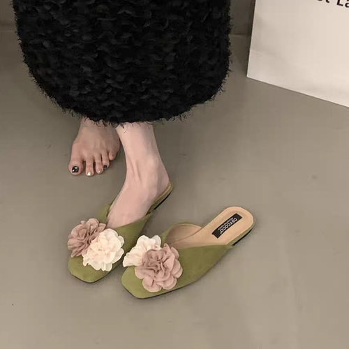 平底法式包头半拖鞋外穿女鞋2026