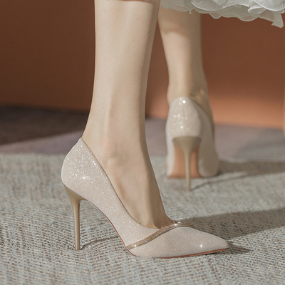 高跟新款韩版水钻单鞋