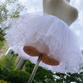 裙撑lolita洛丽塔公主超蓬暴力jk日常狗短款 软纱无骨衬裙日常儿童