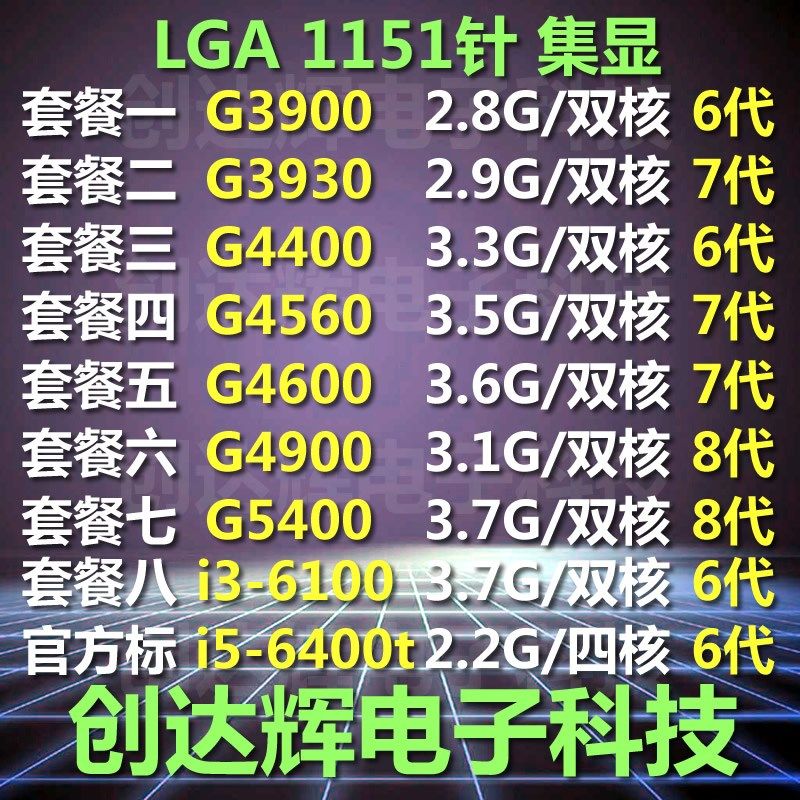G3900 G3930 4400 G4560 4900 5400 i3 6100 i5 6400t散片CPU1151|ruв категории компьютерное оборудование/дисплей/Компьютерная периферия, CPU - от Buy2taobao.com для оказания профессиональной услуги покупки агента Taobao