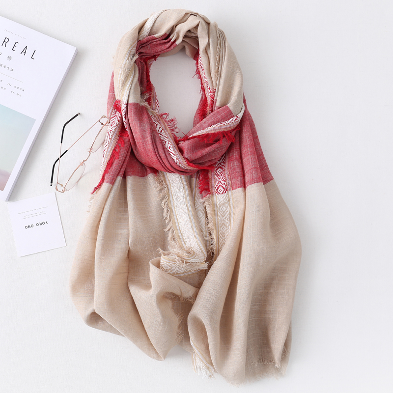 纯棉纱巾丝巾旅行冬款围巾民族风包头棉麻冬季春秋男士女士通用