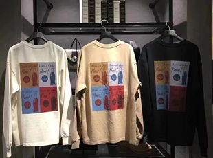 包邮纯元背后印花限量款可乐联名系列新款T恤卫衣女028FAZ90-5100