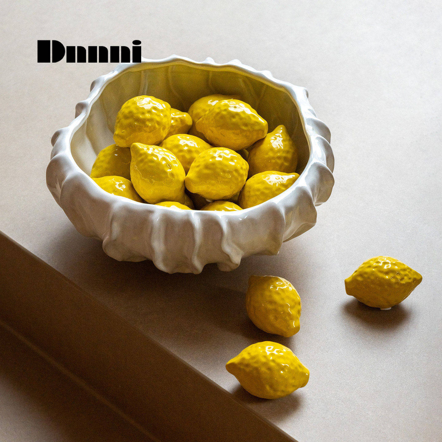 Dnnni【柠黄陶果】创意个性陶瓷水果玄关电视柜茶几卧室桌面摆件