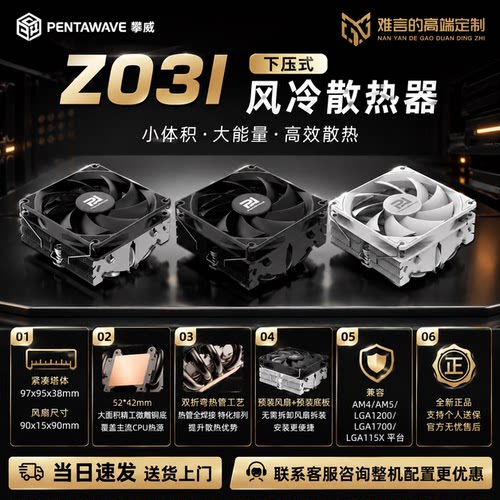 攀威Z03I下压式风冷散热器53MM