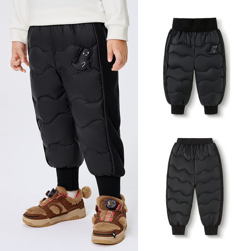 【专柜正品白鹅绒】品牌童装男女童羽绒裤冬幼儿宝宝加厚保暖裤子