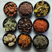 汉染本草 手工扎染DIY色含视频教程色卡 草木染天然植物染料染材