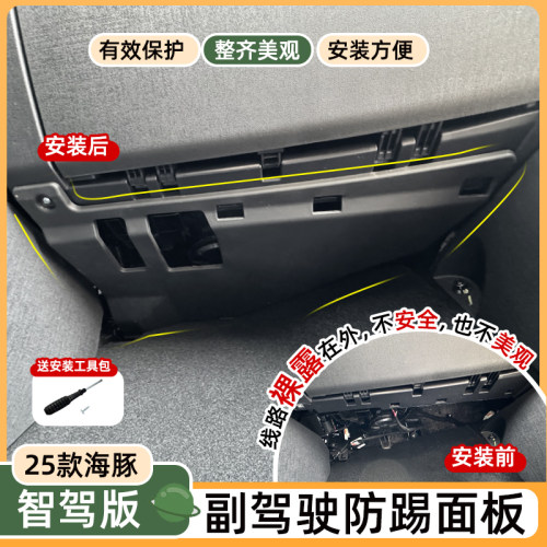 25海豚智驾版副驾驶防踢线路保护