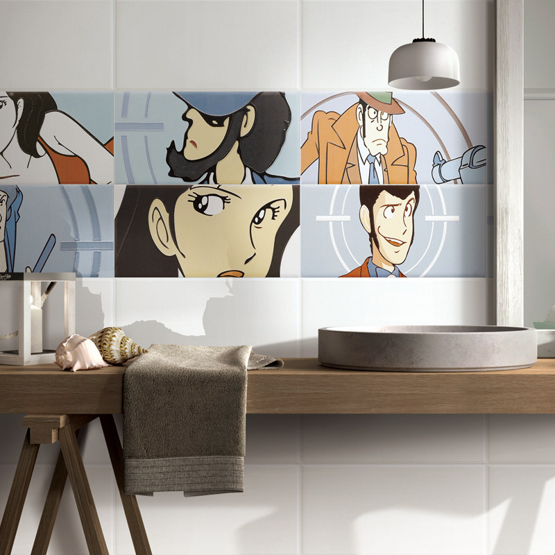 北欧卫生间瓷砖小白砖简约现代厨房面包砖厕所浴室砖墙砖200x400