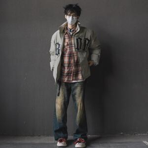 韩版棉服男痞帅高级感套装冬季加厚保暖立领棉袄男装一整套衣服男