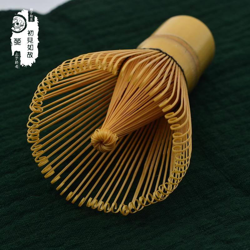 紫竹白长柄茶筅八 百立 本抹茶搅拌刷十 抹茶工具竹CJRG-01 日式
