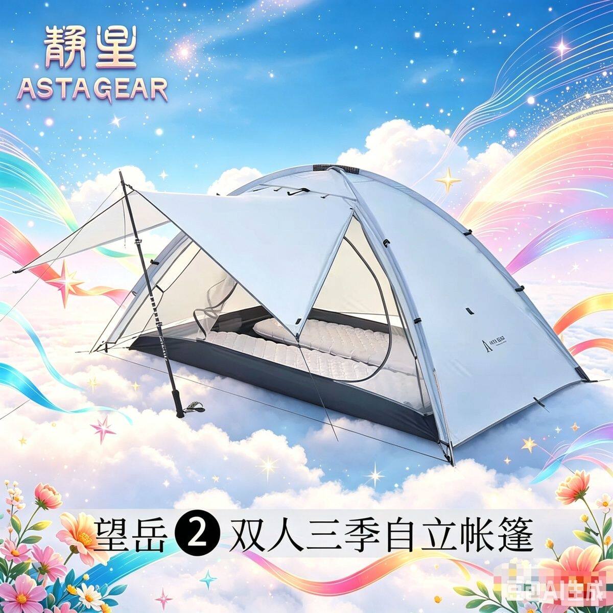 原厂包装】静星望岳2双人帐篷轻量化户外徒步露营庇护所防雨抗