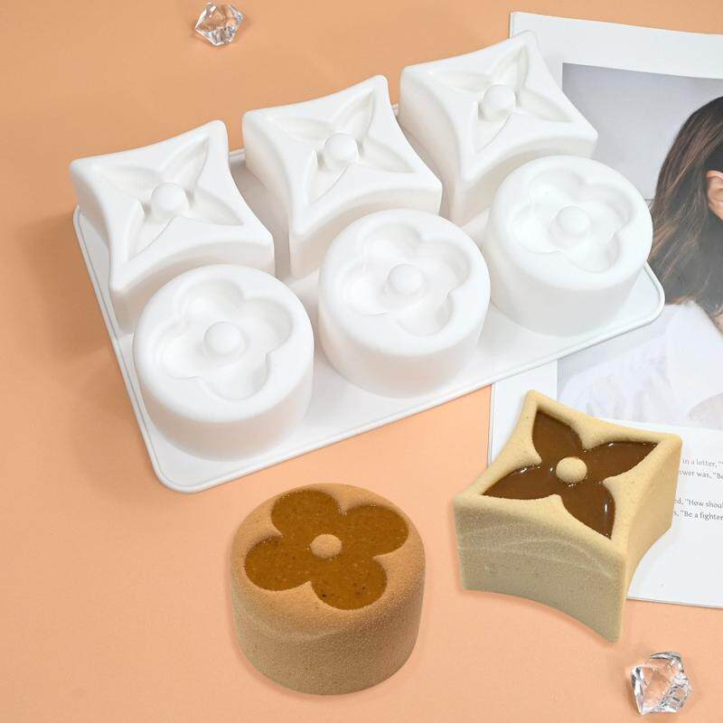 新款四叶草幸运花朵模具圆形菱形慕斯蛋糕模具绿豆糕月饼食品模具