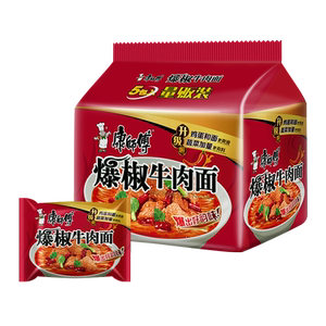 康师傅方便面红油爆椒牛肉面袋装速食即食品泡面充饥夜宵批发