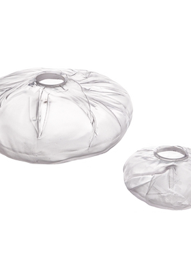 极简轻奢正反两用花瓶摆件创意布纹手工玻璃不规则抽象吹制工艺品