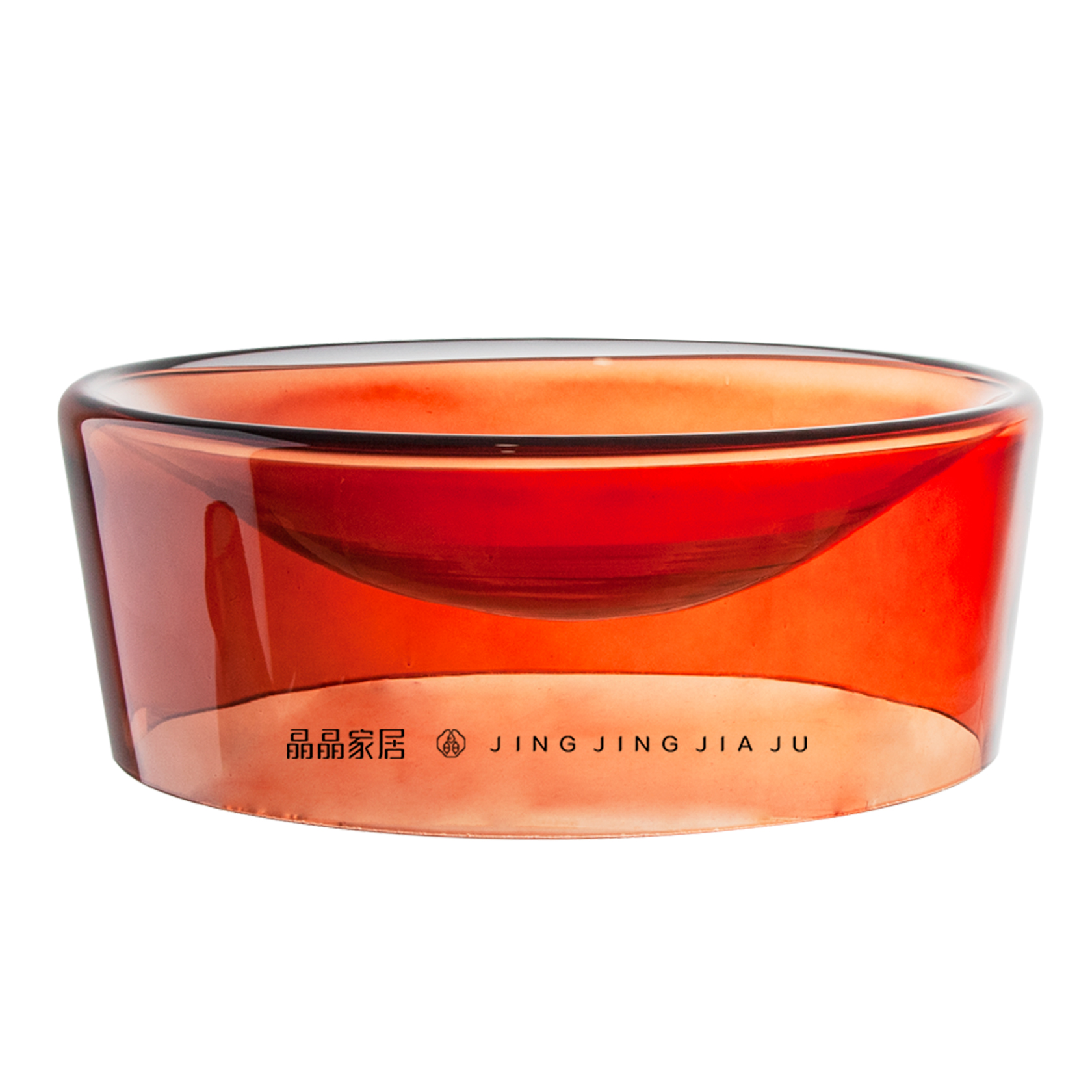 轻奢现代简约凹面玻璃果盘个性创意手工器皿客餐厅摆件家居工艺品