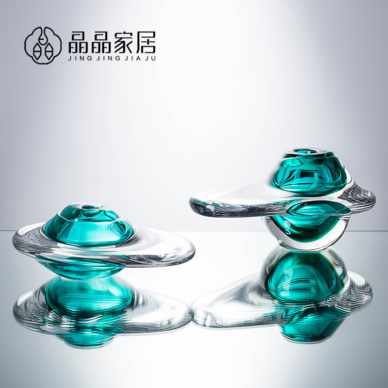 水晶玻璃花瓶样板间送礼桌面摆件