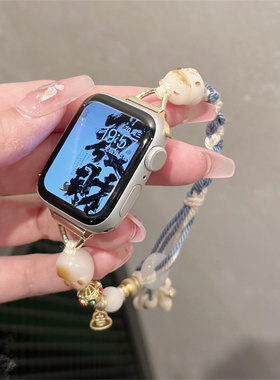 招财猫S8表带适用iwatch表带S9可爱S10苹果手表带applewatch7表带