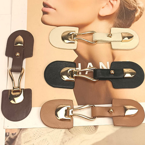 皮对扣金属大衣羊羔绒