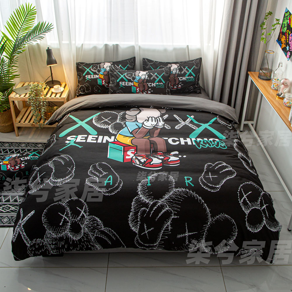 潮牌芝麻街四件套2024网红套件