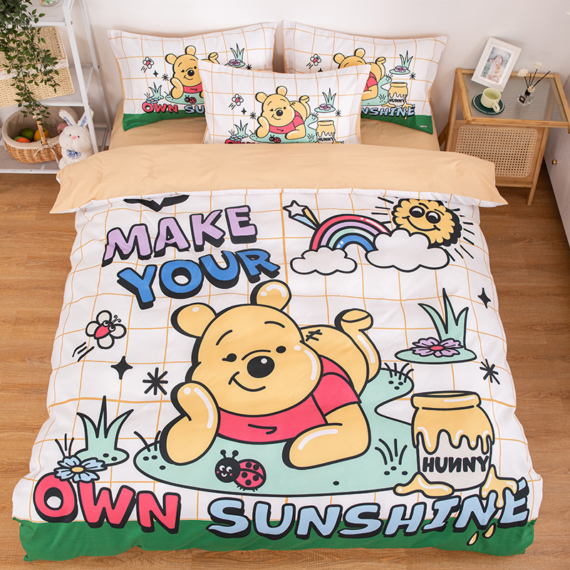 维尼熊纯棉四件套可爱小熊