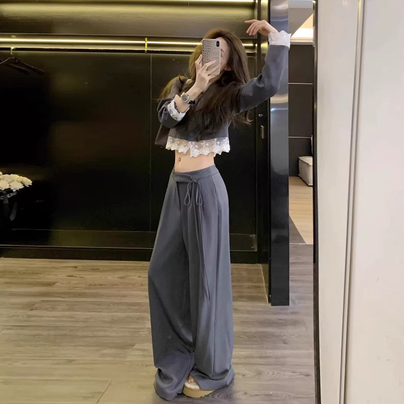 2025年秋季新款时尚套装穿搭一整套小香风高级感西装阔腿裤套装女,女装/女士精品,时尚套装,淘宝优惠券,粉丝福利购,淘宝优惠卷