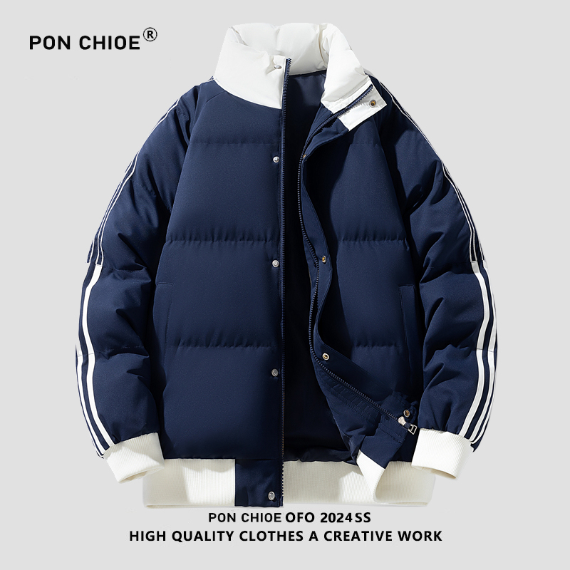 ponchioe冬季新款男女款潮流棉衣外套加厚立领棉衣服保暖外套男