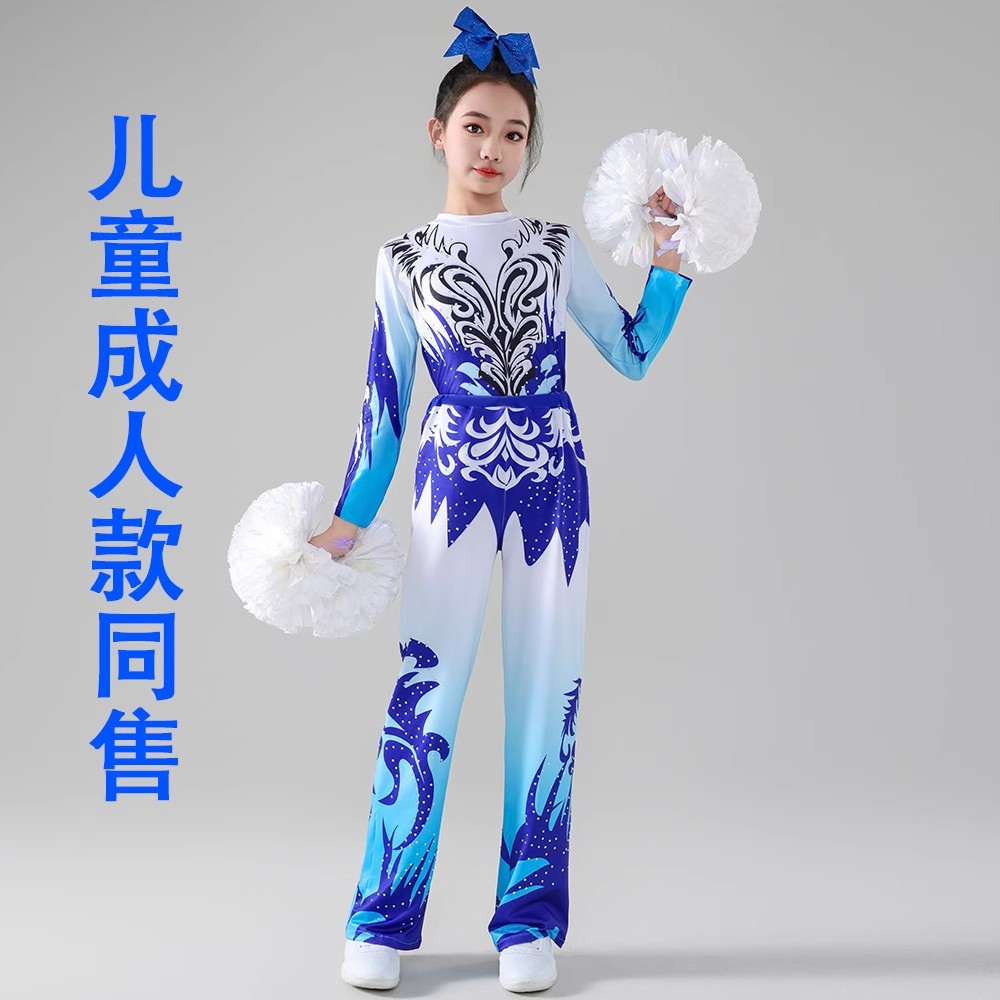 儿童健美操服装男女团体健身体操演出服成人啦啦队舞蹈竞技比赛服