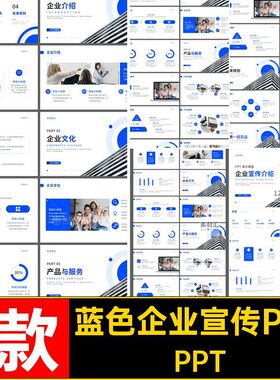 未来商务计划PPTPPT模板企业文化演示模板1款品牌产品宣传蓝色