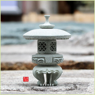 假山小石塔青石盆景石灯笼装饰摆设鱼缸水景小塔石头塔寺庙茶室塔