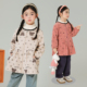 围兜 小孩外套罩衫 女童罩衣灯芯绒公主拉链秋冬薄款 中大童洋气新款