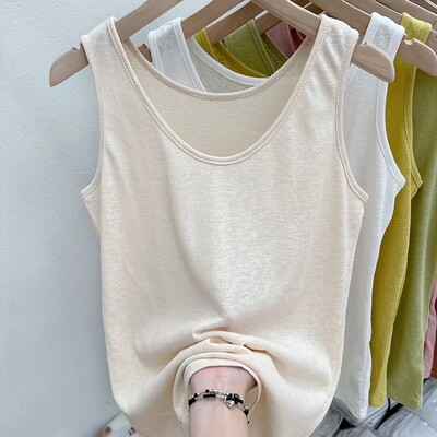 夏季新款吊带背心女甜美大码纯棉宽松无袖慵懒薄款遮肉可外搭上衣