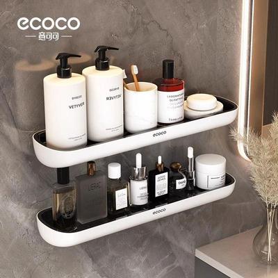 ecoco浴室置物架卫生间置物架卫浴免打孔毛巾架浴巾架厕所浴室架