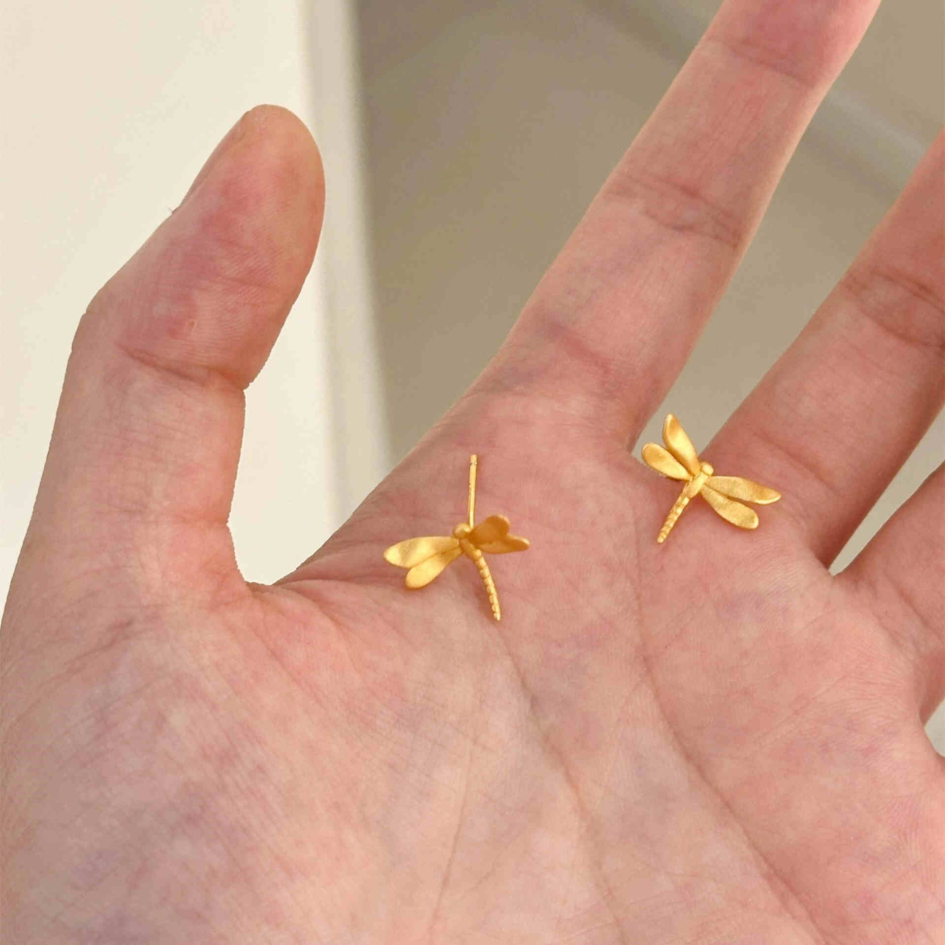 蜻蜓中国风精致优雅耳钉