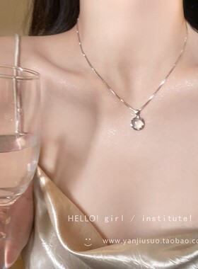 精致猫眼石轻奢锁骨链女百搭新款