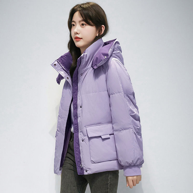 千仞岗时尚洋气羽绒服女冬天爆款外套2026新款连帽棉服休闲反季清